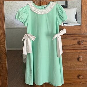 Girls Green Mini Cord Corduroy Size 10 Dress